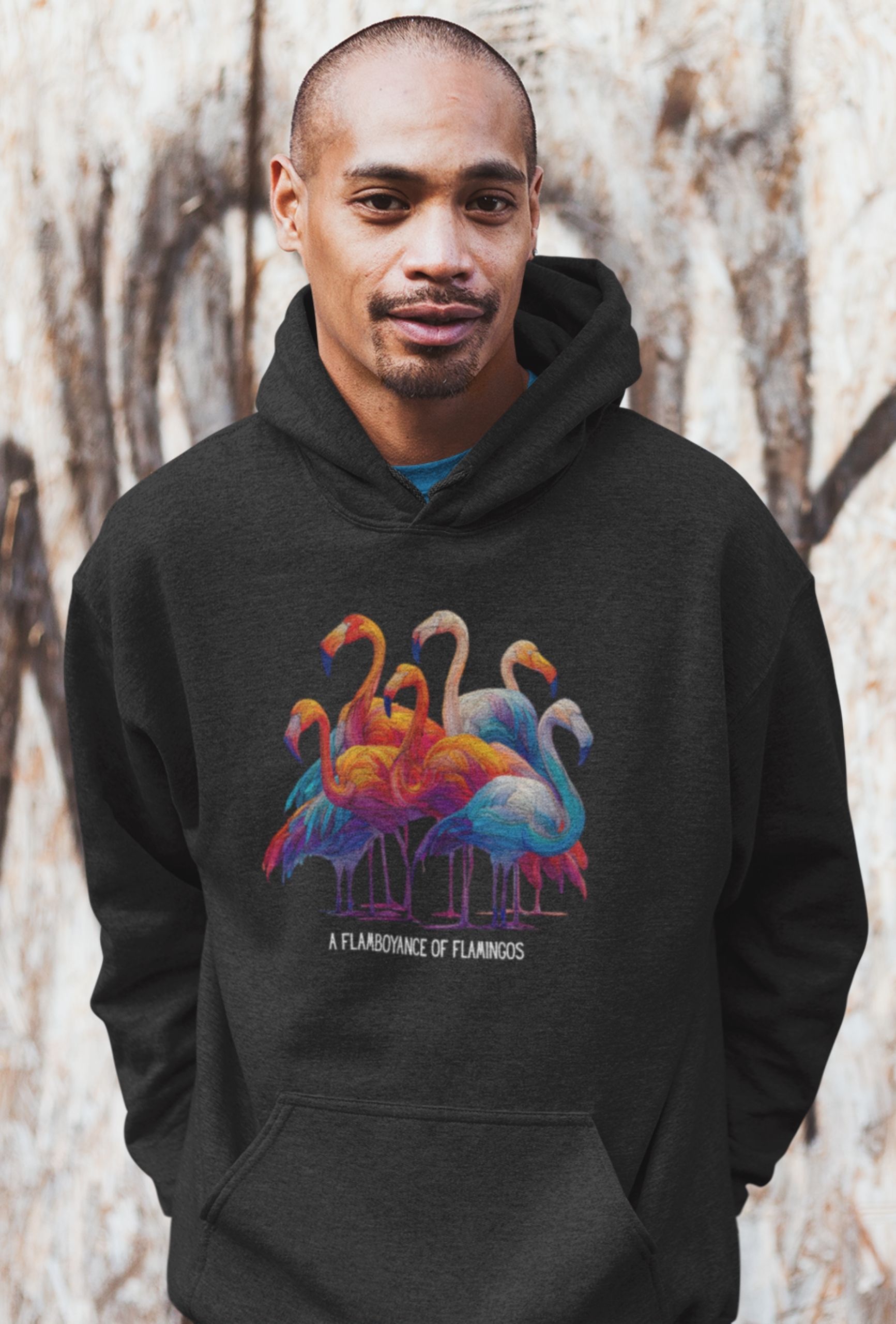 Flamingo Hoodie: Artistic Birdwear (Unisex Cotton Blend) - Image 2