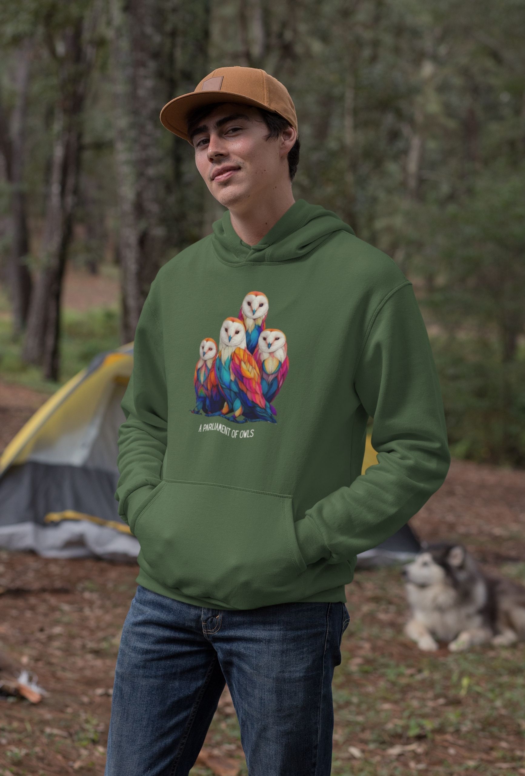 Owl Hoodie – Bold, Colorful Bird Design Unisex Pullover - Image 5