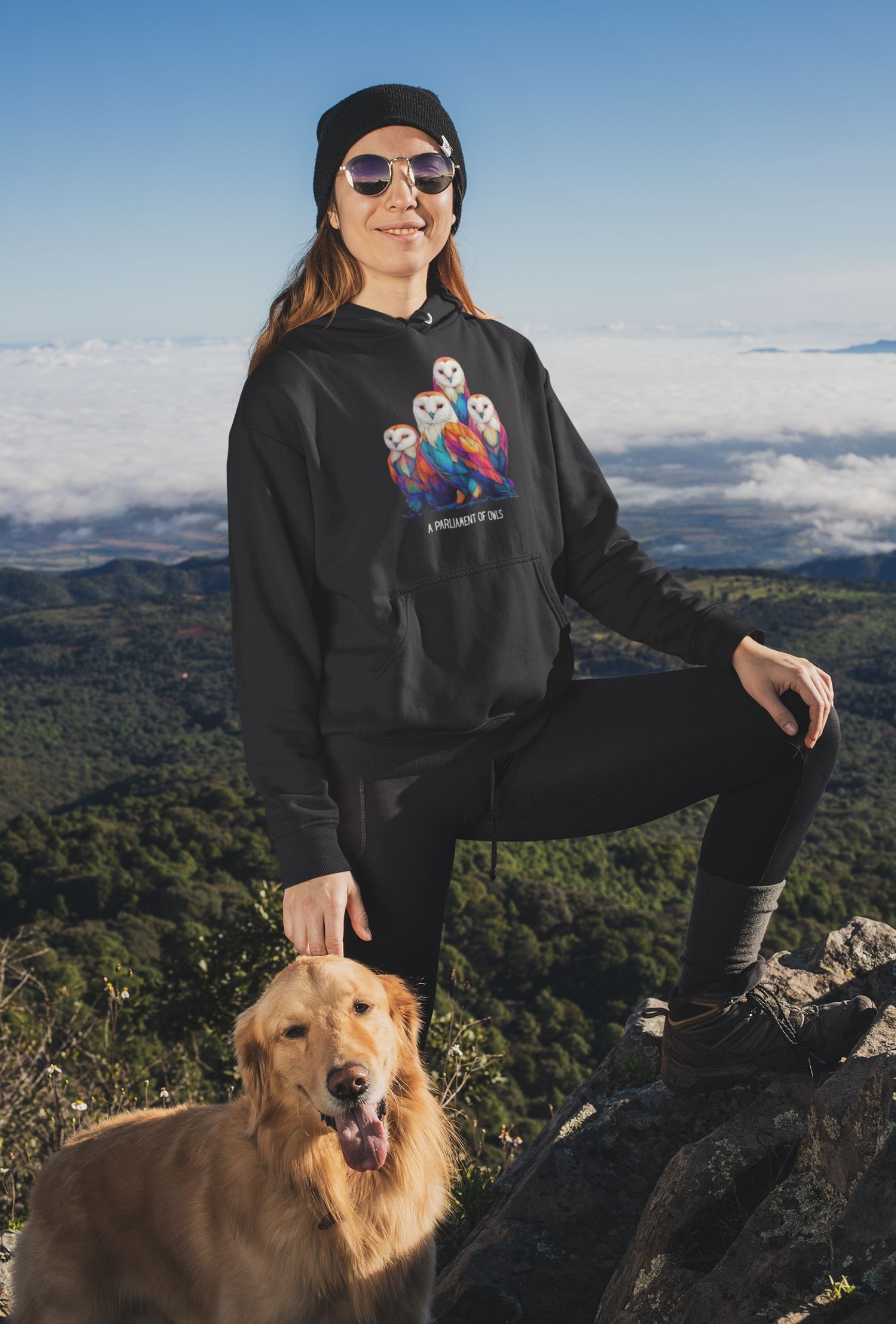 Owl Hoodie – Bold, Colorful Bird Design Unisex Pullover - Image 8