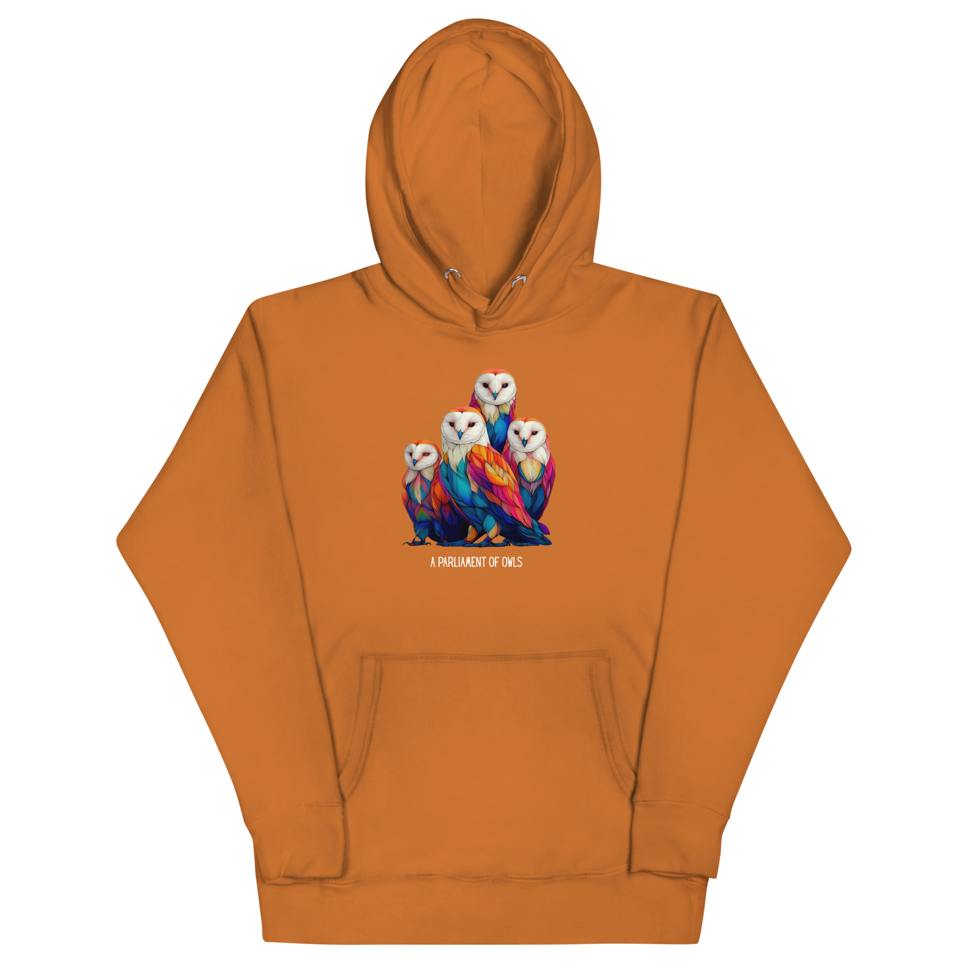 Owl Hoodie – Bold, Colorful Bird Design Unisex Pullover - Image 11
