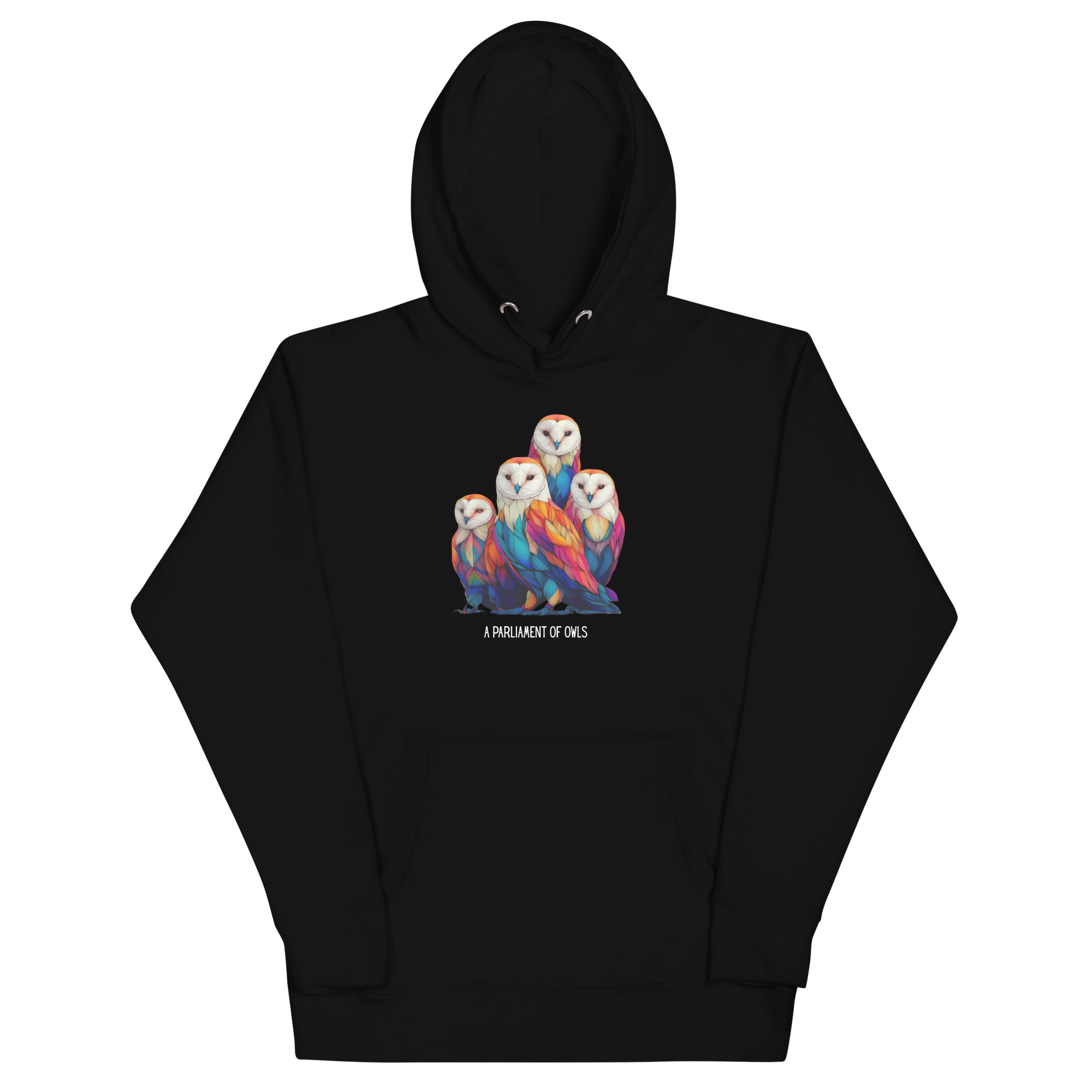 Owl Hoodie – Bold, Colorful Bird Design Unisex Pullover - Image 16