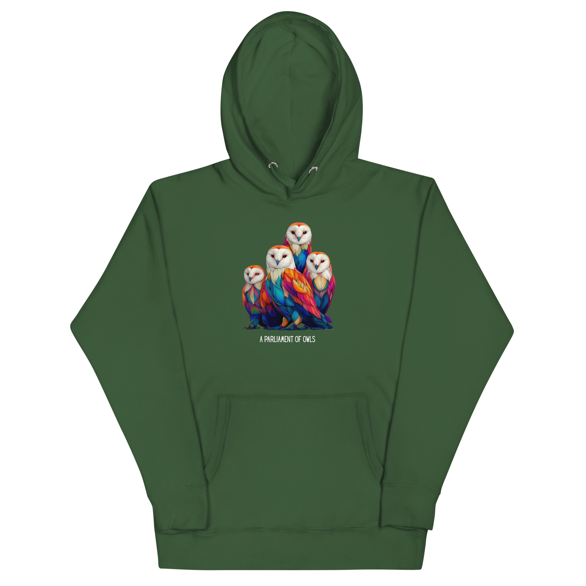 Owl Hoodie – Bold, Colorful Bird Design Unisex Pullover - Image 13