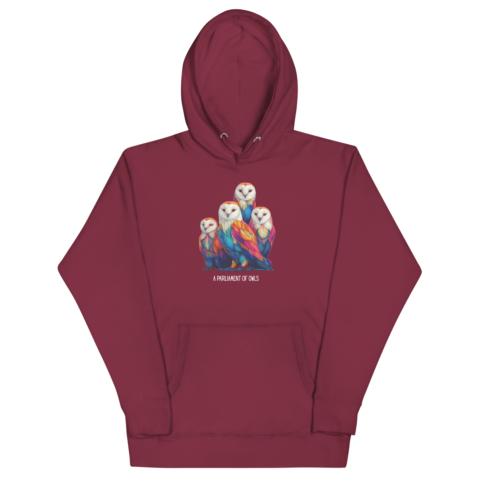 Owl Hoodie – Bold, Colorful Bird Design Unisex Pullover - Image 10